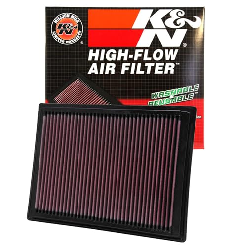 K+N K&N High-Flow Original Lifetime Engine Air Filter: Increase Power & Towing, Washable, Premium: Compatible with 1996-2008 FORD/Lincoln: Excursion, F150, F250, F350, Mark, Navigator, 33-2287 - Image 1