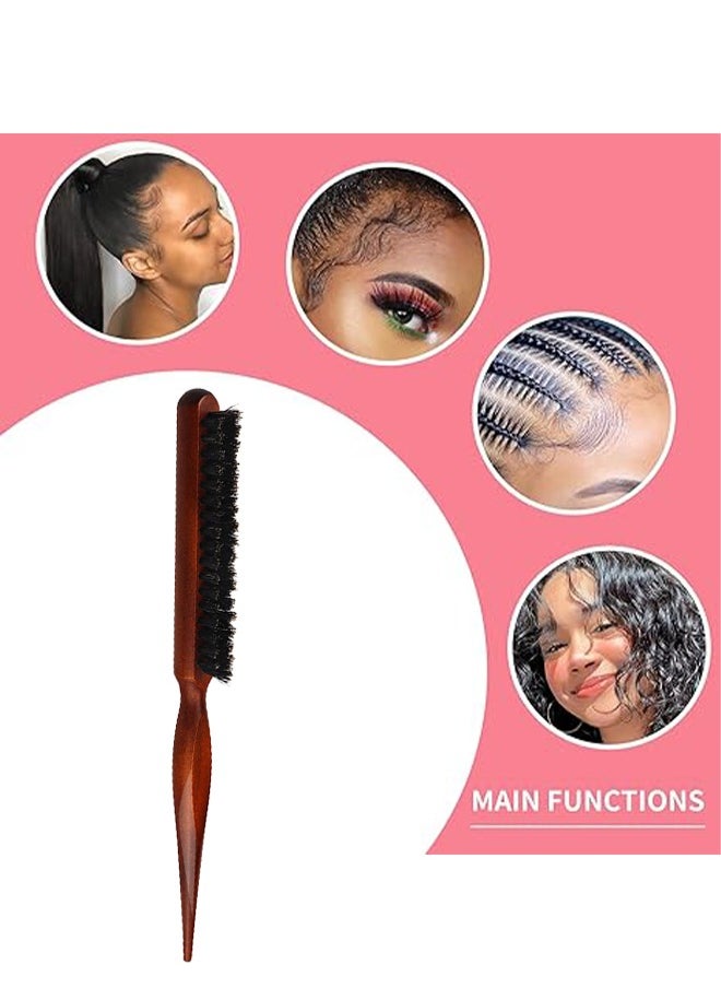 Hairdressing Teasing Brush Hair Combs Three Rows of Combs Makeup Artists and Studio Hairstyles Black/Brown
