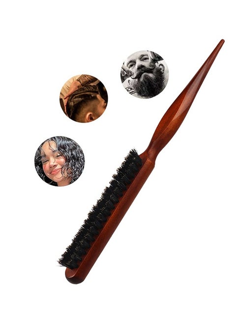 Hairdressing Teasing Brush Hair Combs Three Rows of Combs Makeup Artists and Studio Hairstyles Black/Brown
