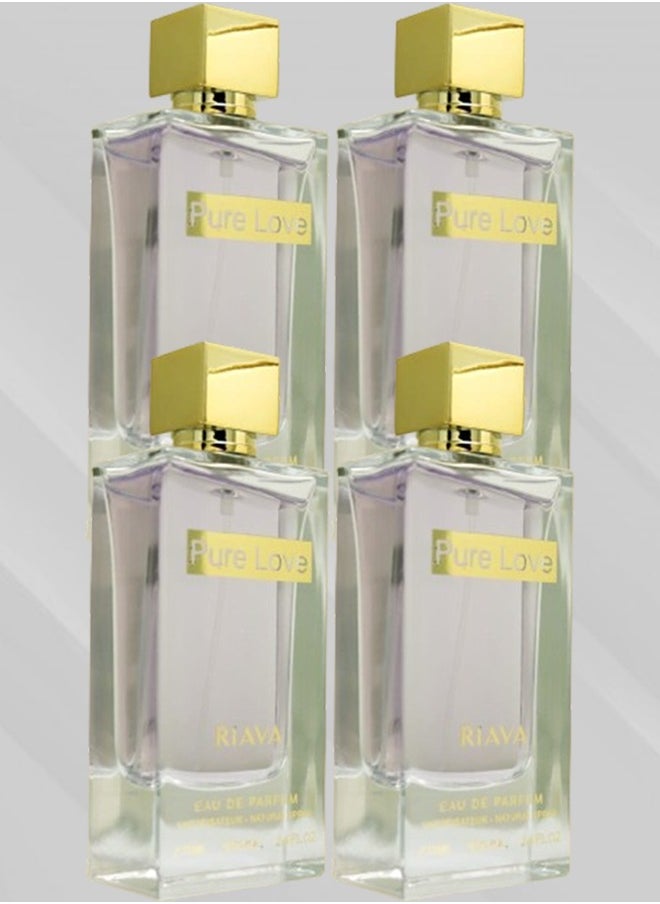 ريافا برفيوم - 4 قطع عطر بيور لاف 70 مل - Image 1