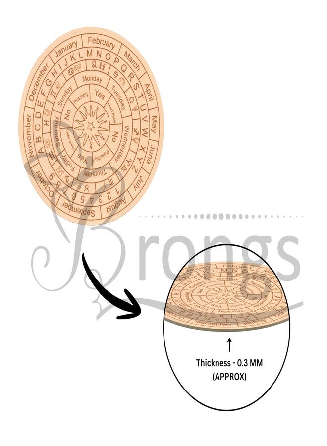 BRONGS لوحة برونجز للاستدلال مع بندول كوارتز شفاف | 6 بوصات | لوحة استدلال | لوحة رسائل ميتافيزيقية | لوحة عرافة أكريليك | لوحة روحانية | لوحة ساحرة - Image 5