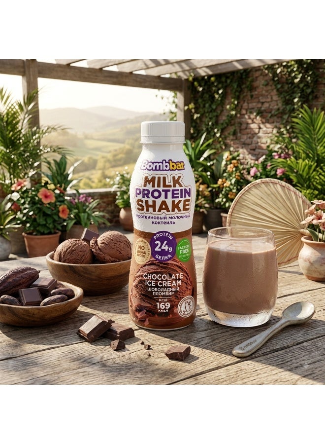 Bombbar Milk Protein Shake, Chocolate Ice Cream, 24g Protein, Lactose-Free, No Added Sugar, 250ml, 6 Pack - Image 4