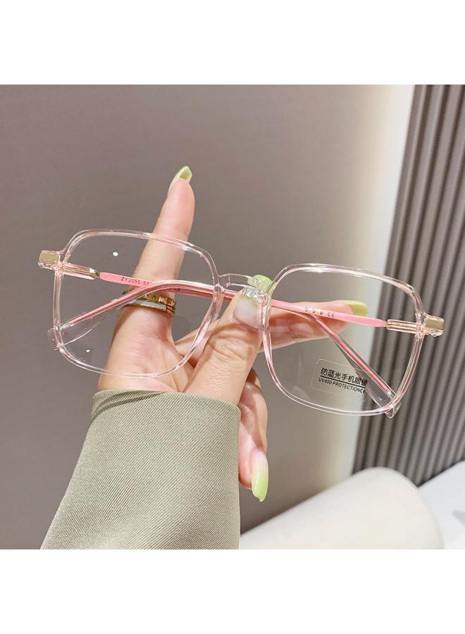 Generic New Korean-style Anti-blue Light Non-power Glasses Retro Square Glasses Frame Plain Plain Glasses Myopia Finished Glasses 