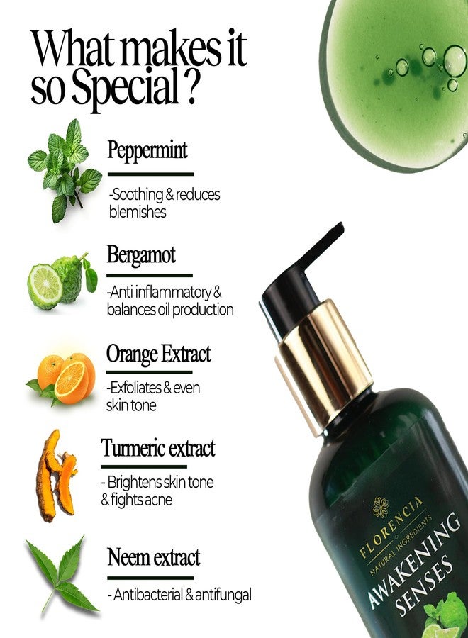 FLORENCIA Awakening Senses Luxurious Body Wash | Refreshing Bergamot & Soothing Peppermint | Invigorating Shower Gel for Energized, Uplifted Skin | Non-Stripping, Toxin-Free Formula - Image 2