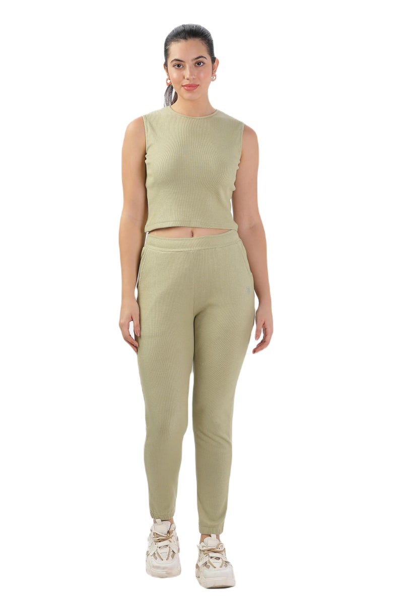 DOMIN8 Womens Coord Set - STYLISH AND COMFORT FIT - COTTON SPANDEX RIB FABRIC - Image 1