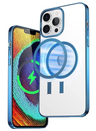 Built-in Magnet Clear Case for iPhone 14 Plus, Compatible with Mag-safe Accessories, Slim Thin PC Durable Case Support Wireless Char-ging (iPhone 14 Plus, Navy Blue) - pzsku/Z758E33081AEBAE7ECFEDZ/45/_/1737862664/76e0eaf9-4e49-4cb3-bfb8-7074ee4c2711