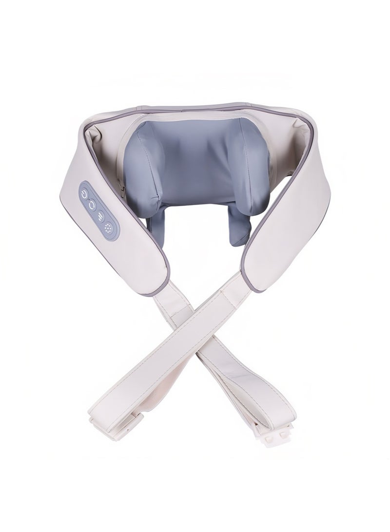 Loquat Mini Kneading Neck Massager Shoulder And Neck Hot Compress Massager Trapezius Massage Free Hands - Image 1