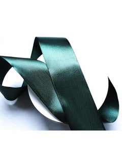 Generic CaPiSo 22 m 40 mm Satin Ribbon 4 cm Decorative Ribbon Christmas Ribbon Gift Ribbon Decoration Ribbon Christmas Wedding (Dark Green)\SATA008 
