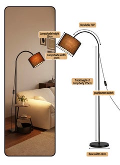 LED Curved Floor Lamp, Modern Vertical Lamp, Adjustable Brightness, 12W Triple Warm Light with LED Bulb for Bedroom, Living Room, Study Room (Black) - pzsku/Z758E50A5C2A5E34B1199Z/45/_/1735553485/3c0edbab-812e-4abc-8ec1-7c07659610af