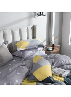 MOON HOME King/Queen/Single size Soft and Breathable Microfiber Hypoallergenic Beautiful Design Duvet Cover Set ,set includes 1 Comforter Cover, 1 Fitted Bedsheet, 4 Pillowcases  - Image 2
