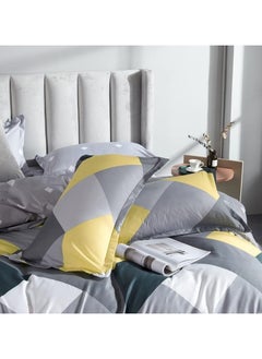 MOON HOME King/Queen/Single size Soft and Breathable Microfiber Hypoallergenic Beautiful Design Duvet Cover Set ,set includes 1 Comforter Cover, 1 Fitted Bedsheet, 4 Pillowcases  - Image 3
