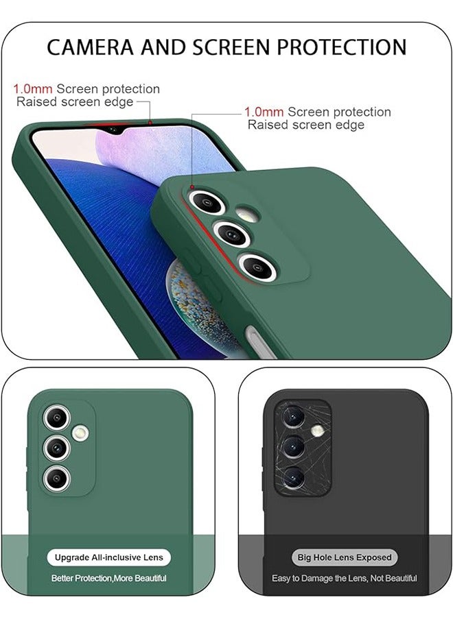 Compatible with Samsung A14 5G Case Liquid Silicone Case Full Body Protective Cover Shockproof Slim Phone Case Anti-Scratch Soft Microfiber Lining - Image 5