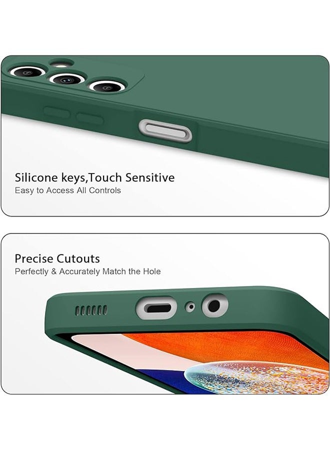 Compatible with Samsung A14 5G Case Liquid Silicone Case Full Body Protective Cover Shockproof Slim Phone Case Anti-Scratch Soft Microfiber Lining - Image 4
