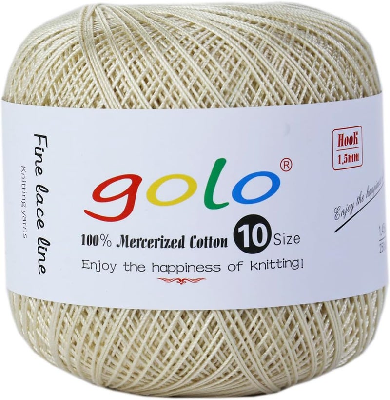 Golo Crochet Thread Size10 Yarn for Hand Knitting Crochet Yarn 225 - Image 1