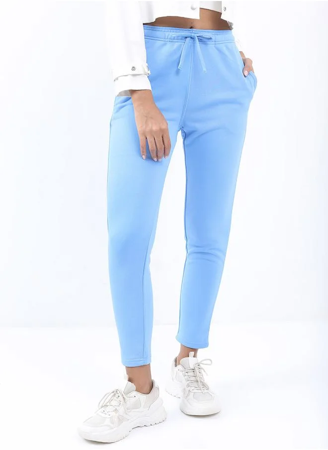 كيتش Solid Mid Rise Jogger with Drawstring by Styli