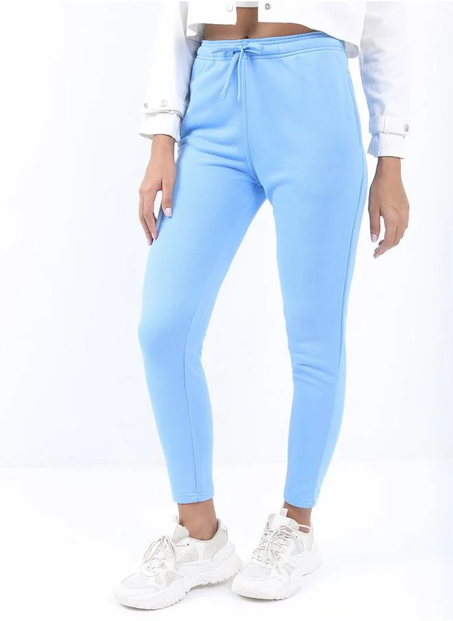 Ketch Solid Mid Rise Jogger with Drawstring by Styli