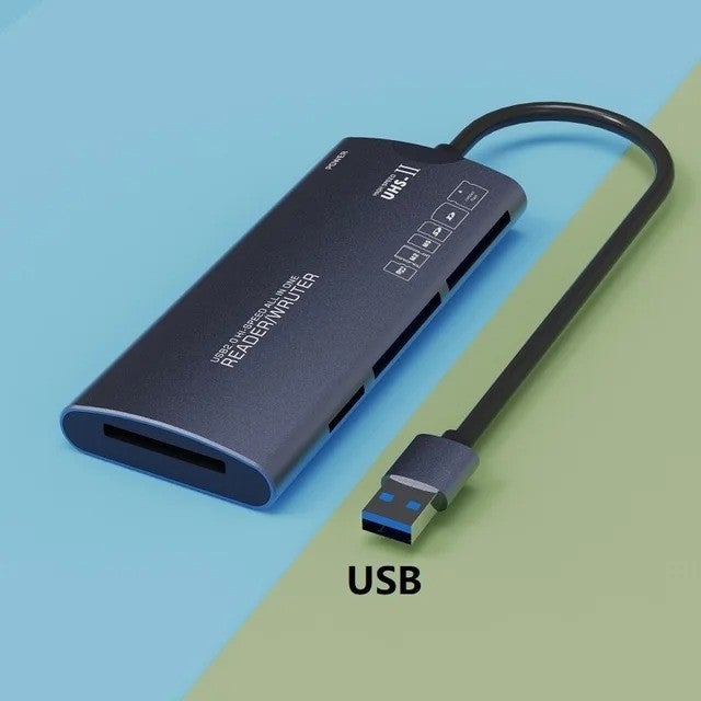 Card Reader USB Wired Multi Portable Portable Card Reader Tf/sd/ms/m2/xd/cf Card Memory Stick Plug and Play ZR802