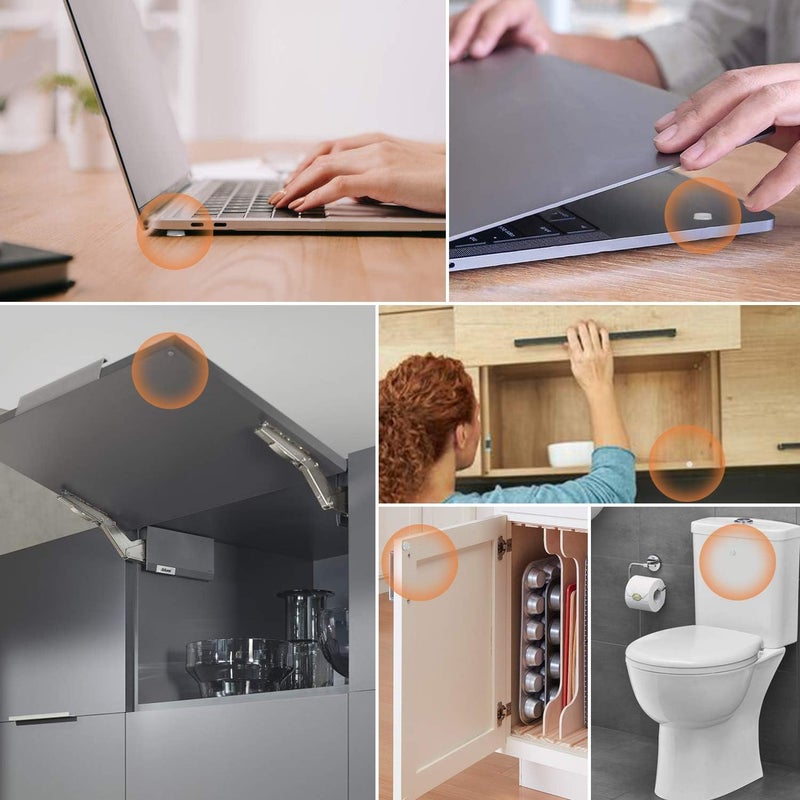 DIY Crafts DIY Crafts 64, 64 Pcs Cabinet Bumpers Clear Self Adhesive Rubber Bumpers Pads, Clear Cupboard Door Bumpers Sound Dampening, Stopper Bumper Pads for Drawers, La (64)  - Image 5