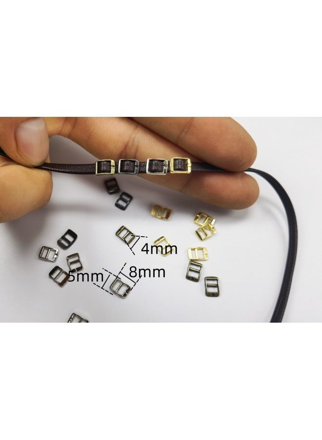 Buckle Mini Long Square Strap Bjd Doll Japanese Buckle Metal Buckle Belt Buckle Accessories Doll Clothes 4mm Buttons-Height:10 Gold Needles  - Image 1