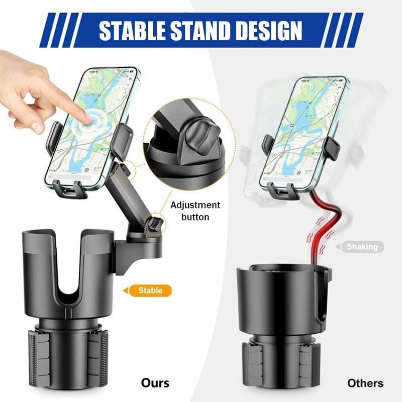 OBEST 2 in 1 Car Cup Holder Phone Mount, Universal Car Phone Stand，car cup holder expander, 360° rotatable mobile for car - Image 2
