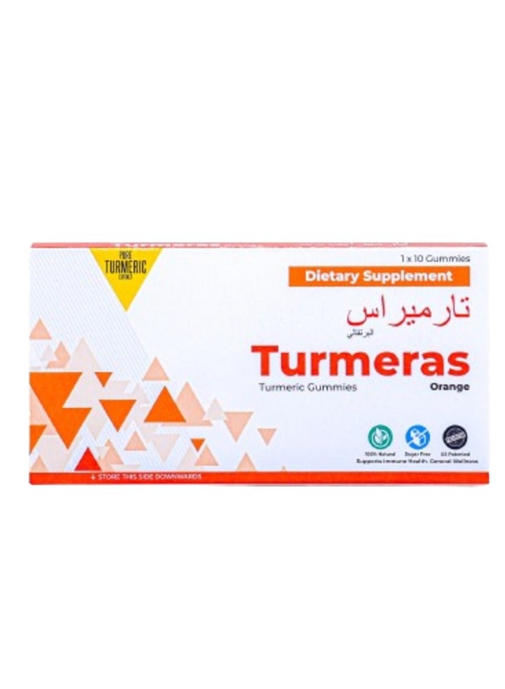 Turmeras Turmeric Orange Gummies, 10-count