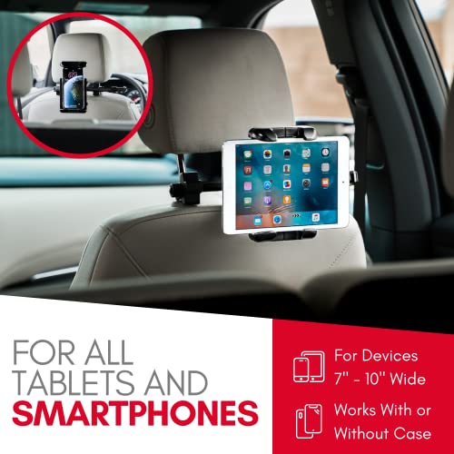 Macally Tablet Holder for Car Headrest - Adjustable iPad Headrest Mount for Car - Super Secure Car iPad Holder Backseat Kids - Fits All 4.7-12.9" Back Seat Devices (iPad Pro/Air/Mini, Nintendo Switch) - Image 3