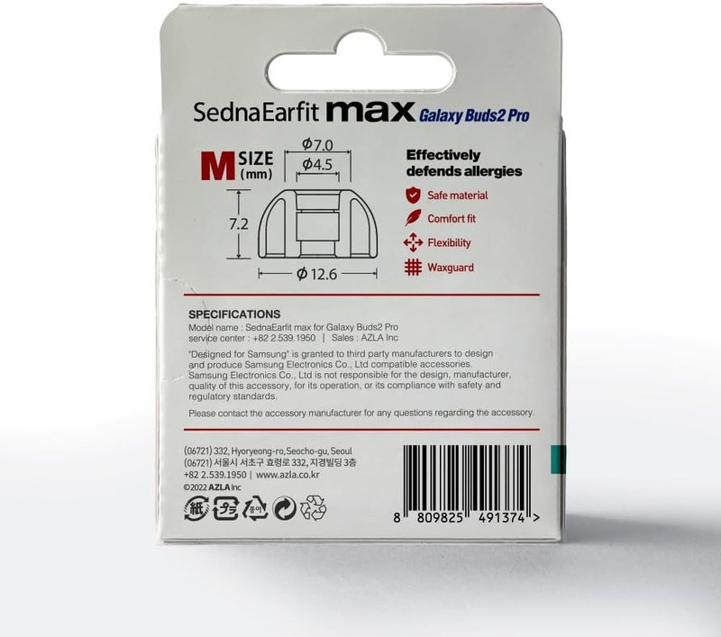 AZLA SednaEarfit MAX for Galaxy Buds2 Pro / 2 Pairs (Size M) - Image 4