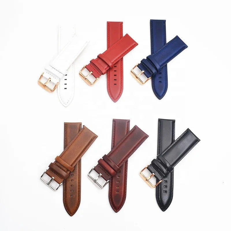 Bluejw New Arrival 12-22mm Genuine Leather Watch Strap – Fashion Comfortable Replacement Band with Quick Release Pins for Smart Wristbands, Easy to Replace - Image 5