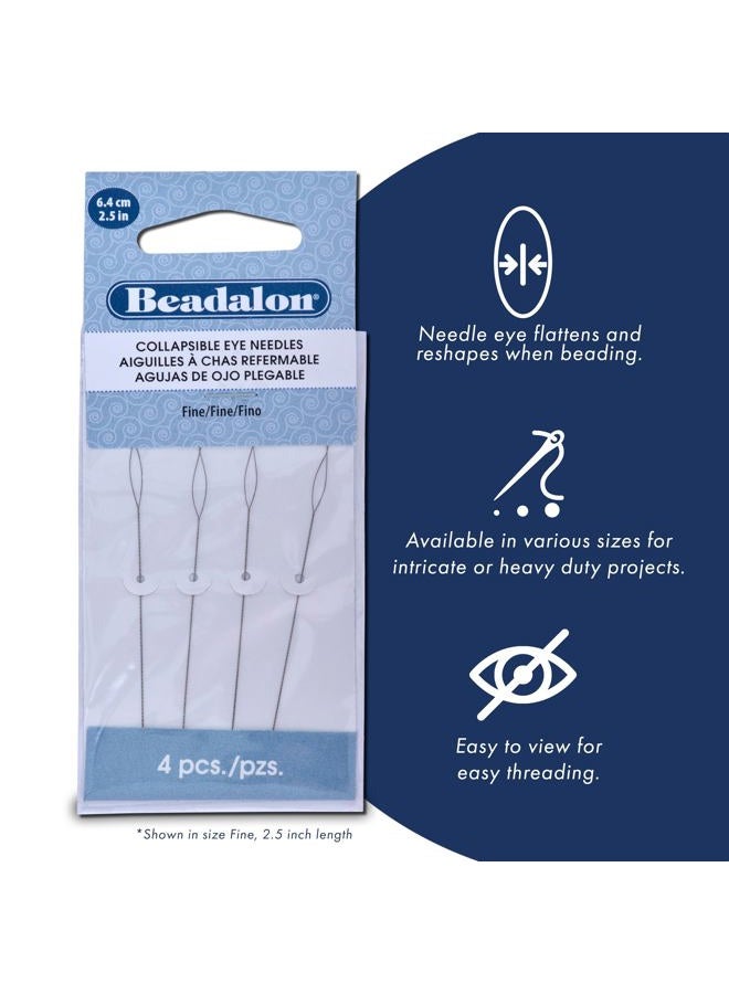 Beadalon Artistic Wire Beadalon Collapsible Eye Needles (2.5in, Medium) - Image 3