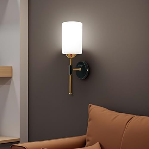Lyse Decor Classic Wall Lamp for Living Room, Wall Lights for Bedroom, Wall Lamps, Wall Lights for Led Side/Bathroom and Cafe Decoration (WL56 Frosted) - Image 1