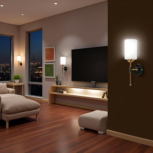Lyse Decor Classic Wall Lamp for Living Room, Wall Lights for Bedroom, Wall Lamps, Wall Lights for Led Side/Bathroom and Cafe Decoration (WL56 Frosted) - Image 3