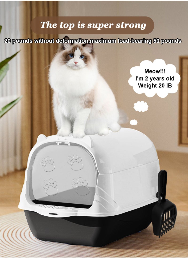 Enclosed Cat Litter Boxes Plastic Cat Litter Box with Lid and Door Closed Anti-Splshing Standard Kitten Toilet with Sifting Pedal and Litter Scoop for Kitty - pzsku/Z758EF2646CB29E15F3ABZ/45/_/1727246063/218f4240-4d50-474b-a4bf-eb8b3cdbff32