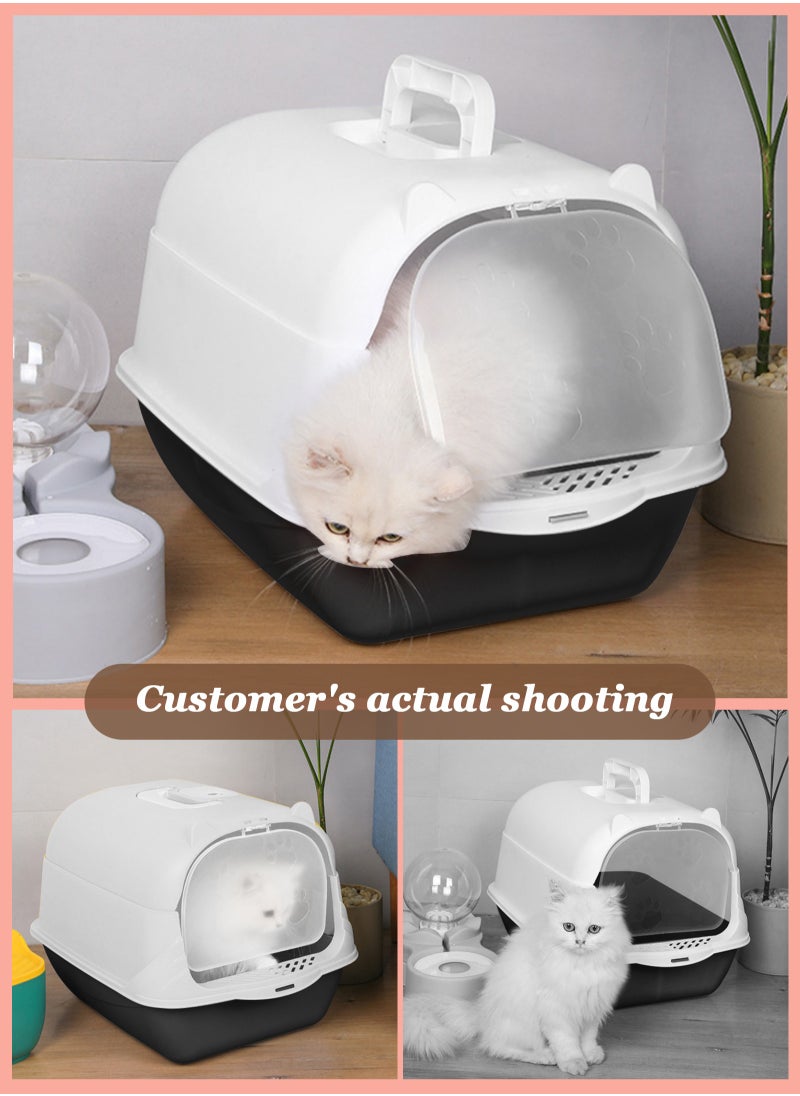 Enclosed Cat Litter Boxes Plastic Cat Litter Box with Lid and Door Closed Anti-Splshing Standard Kitten Toilet with Sifting Pedal and Litter Scoop for Kitty - pzsku/Z758EF2646CB29E15F3ABZ/45/_/1727246076/51f2833a-9289-4970-aa70-68a0f3fee130