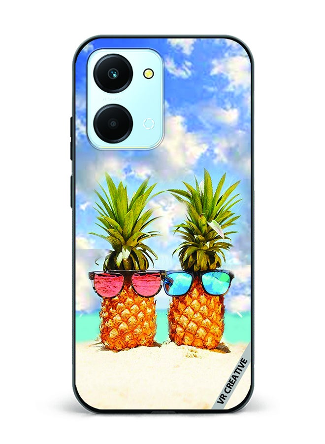 VR CREATIVE Protective Case Cover For Honor Play7T Pineapple Design Multicolour - Image 1