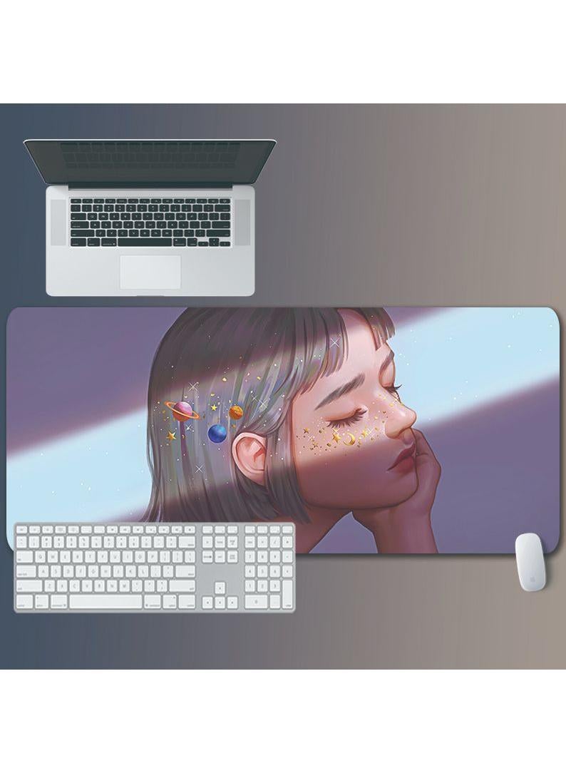 Sailor Moon Gift For Girls Gaming Mouse Pad Extended Large Mat Desk Pad Stitched Edges Mousepad Long Mouse Pad And Non-Slip Rubber Base Mice Pad 800X300X5mm