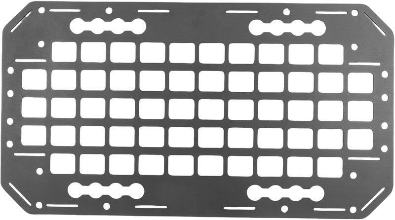 Molle Panel, Premium Aluminum L Track Storage Panel 489x267x2mm with Quick Storage Accessories, for Truck Car SUV RV Garage - Image 1