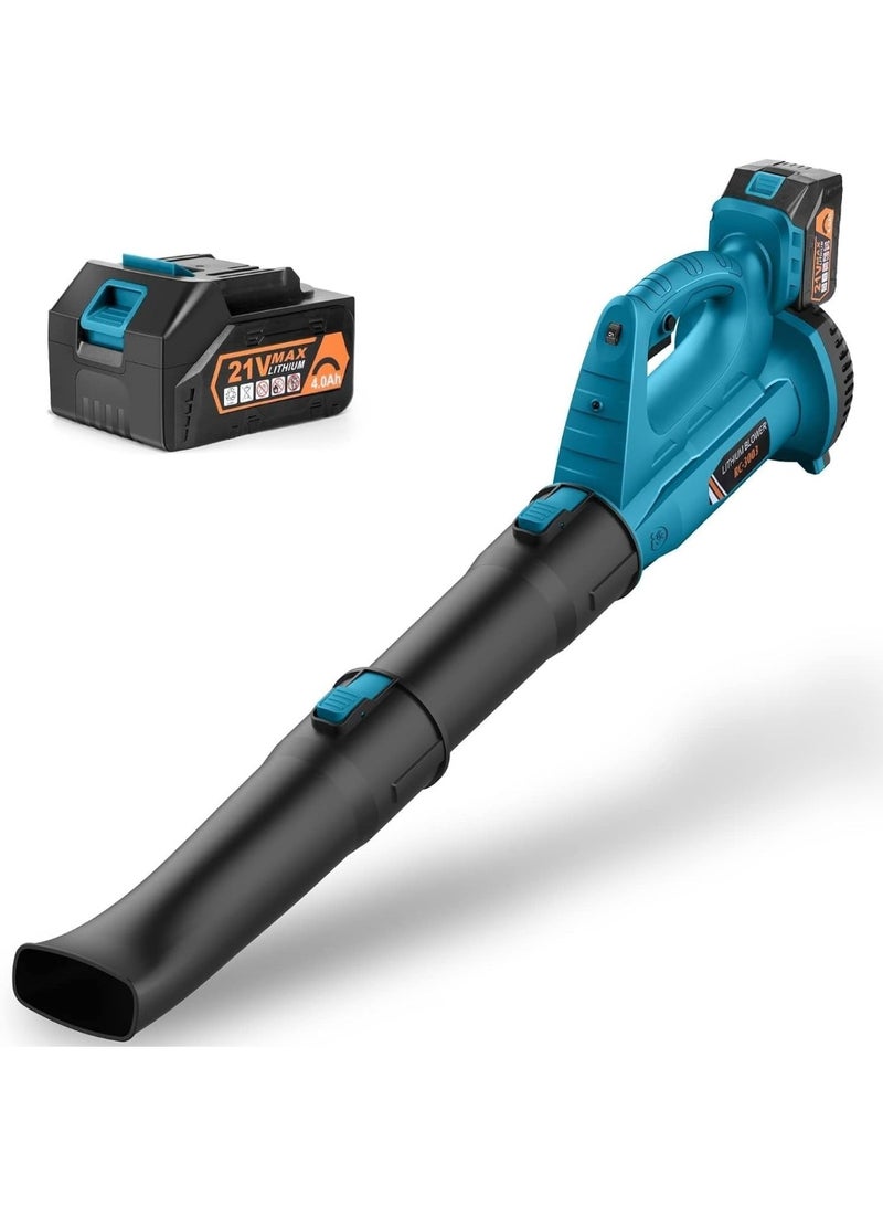 Leaf Blower Cordless– 320CFM 150MPH Leaf Blower Cordless with Battery and Charger | Lightweight Yard Cleaner | Powerful Blower for Outdoor and Snow Blowing - Image 1