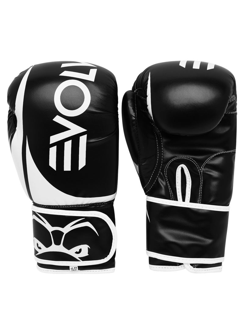 Evolve Boxing Gloves | Foam Padded Boxing and Kickboxing Gloves for Training and Sparring with Adjustable Straps Ventilation Holes and Cushioned Inner Lining