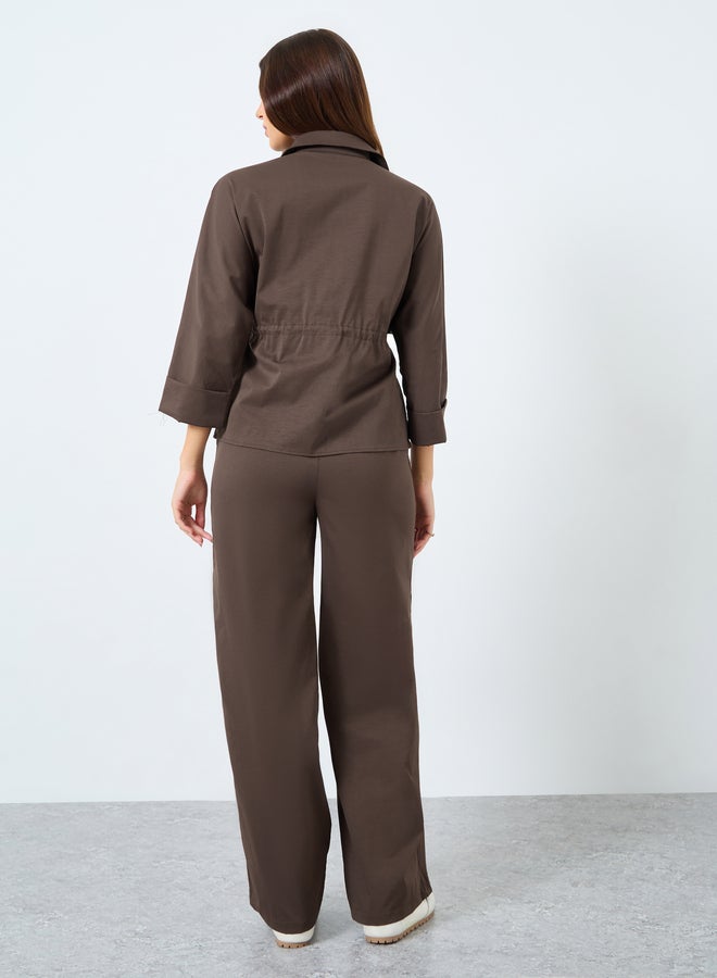 ستايلي طقم منسق من بنطال وبلوزة بأربطة - Image 5