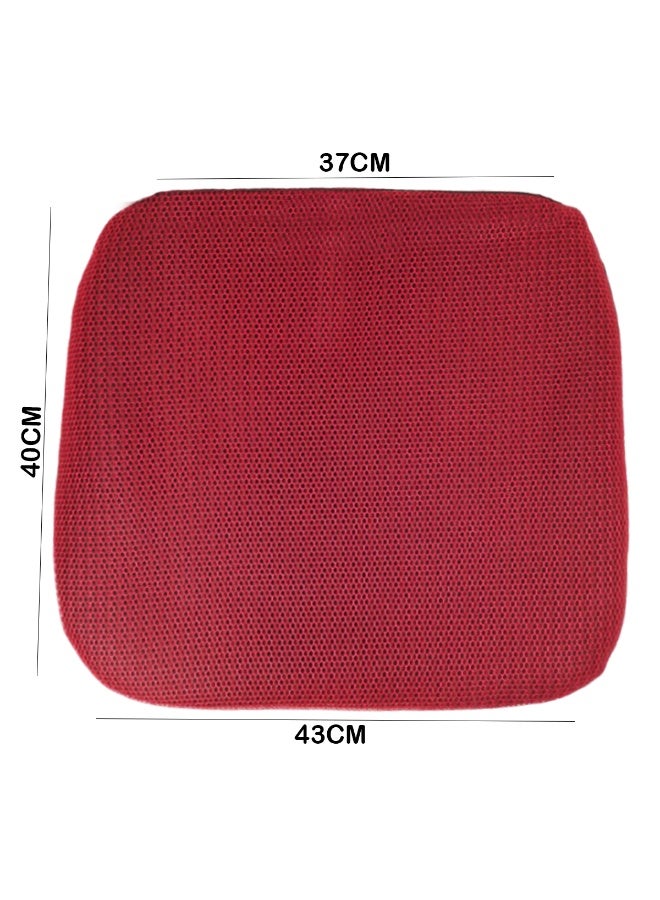 3 اكس ار وسادة جل 3XR فاخرة لتحديد شكل الأرداف لتوفير الراحة طوال اليوم وتخفيف الضغط، وسادة مقعد مريحة للاستخدام في كرسي المكتب والسيارة والكراسي المتحركة والمنزل، غطاء شبكي مسامي بلون خمري يقلل من الإجهاد | مساحة المقعد 40 × 43 سم - عرض الظهر 37 سم - Image 2