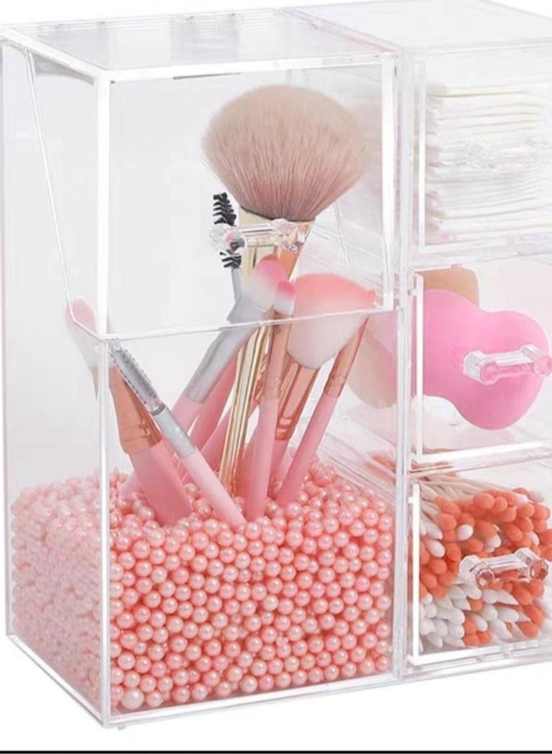 Generic California makeup organizer is used as a makeup and accessories organizer and also a brush organizer Size (10 x 17 x 22 cm) - Image 2