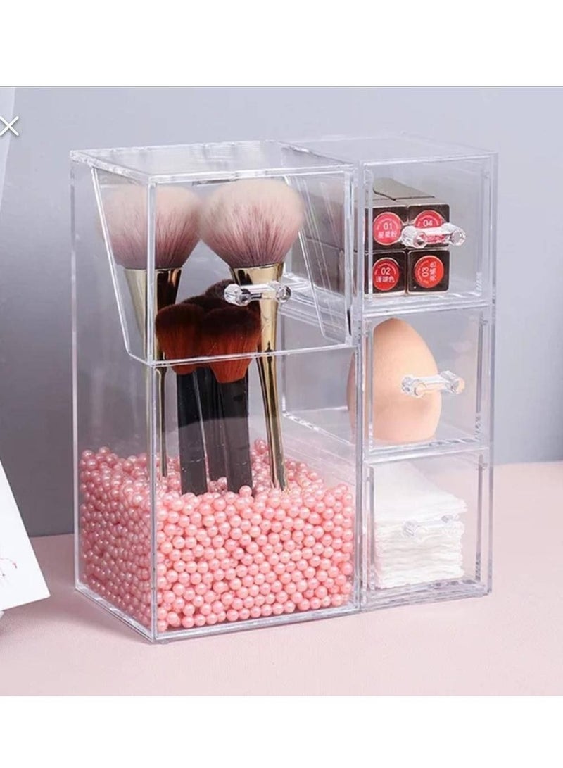 Generic California makeup organizer is used as a makeup and accessories organizer and also a brush organizer Size (10 x 17 x 22 cm) - Image 3