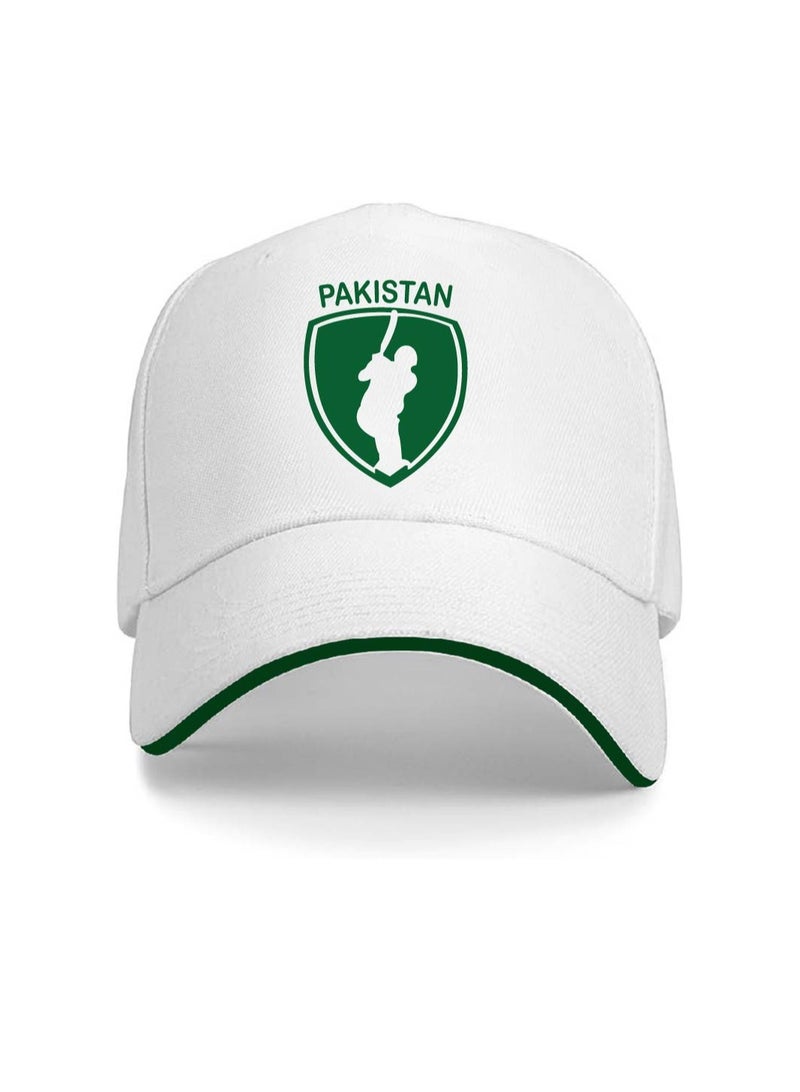 Pakistan Cricket Sports Fans Baseball Caps for Both Men and Women With Metal Adjustable Buckle Closure - Perfect for Outdoor Activities, Matches, and Everyday Wear - Image 1