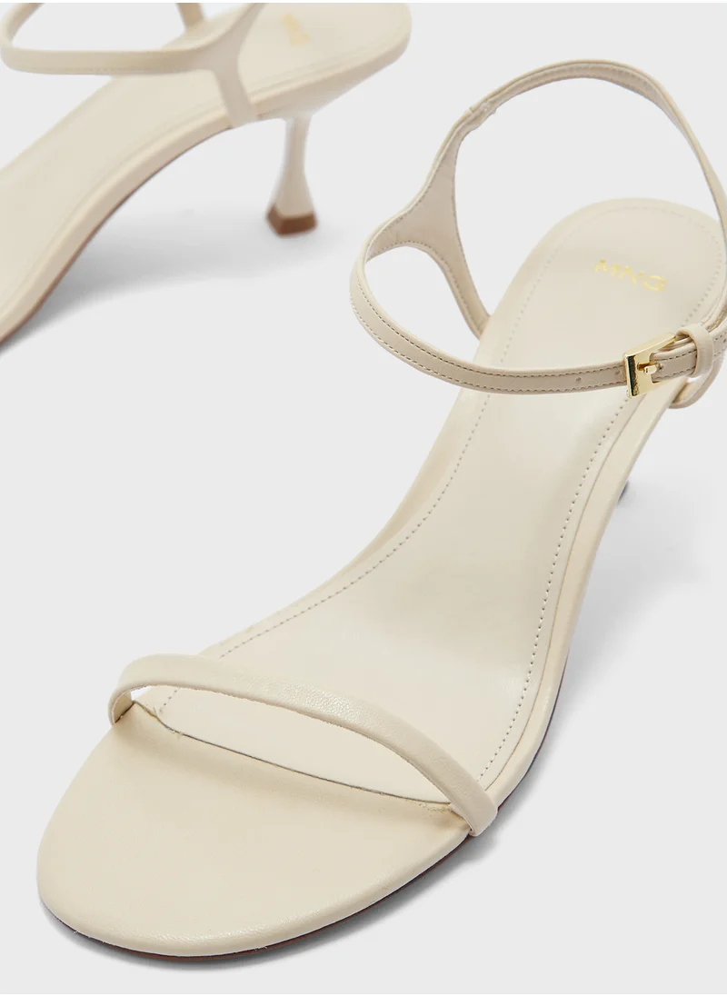 مانجو Kitten Heel Sandals With Straps