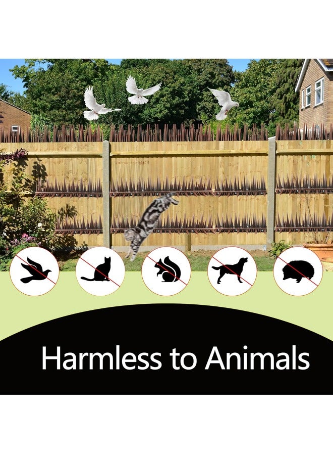Bird Spikes Tall Bird Spikes Deterrent, Bird Deterrent Spikes for Squirrel Cat Raccoon Animal, Pigeon Spikes for Outside Fences and Roofs to Keep Birds Away Plastic Anti Bird Spikes for Outside to Keep Birds Away Pigeon Spikes Bird Nest Preventer for Roof, Sill, Patio - Image 5