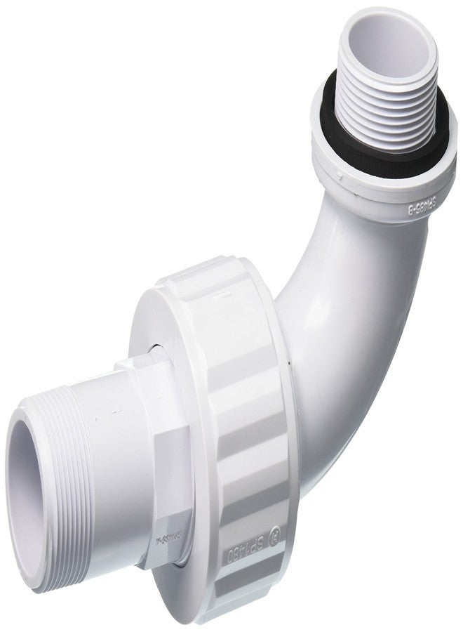 Haywards Hayward SP1485 1-1/2-Inch MIP White ABS Full-Flo 90-Degree Sweep Elbow Self-Aligning Double Male End Union - Image 1
