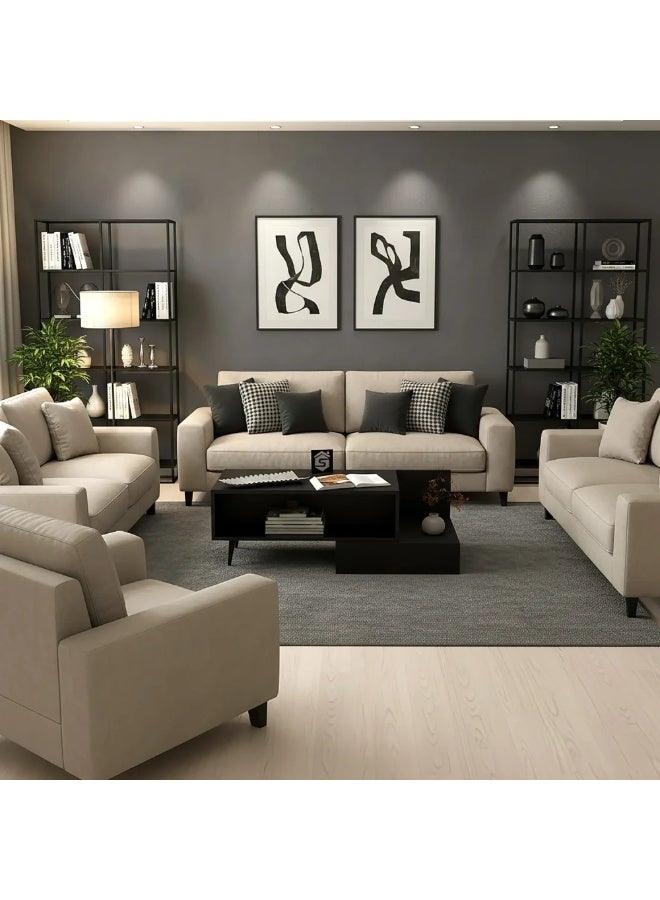 Stylish Home Luxurious black coffee table - CT55 50x90x40 cm - Image 4