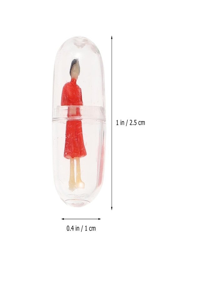 VOSAREA 50pcs Mini People Figurines Pre-Painted Simulation Ornament Capsules Mixed Plastic Tiny People Models Phone Case Cute Decor Miniatures Crafting Figurine Dollhouse Accessory DIY Decor - Image 2