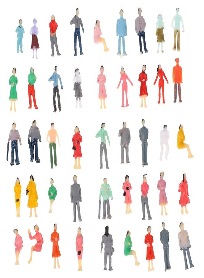 VOSAREA 50pcs Mini People Figurines Pre-Painted Simulation Ornament Capsules Mixed Plastic Tiny People Models Phone Case Cute Decor Miniatures Crafting Figurine Dollhouse Accessory DIY Decor - Image 1