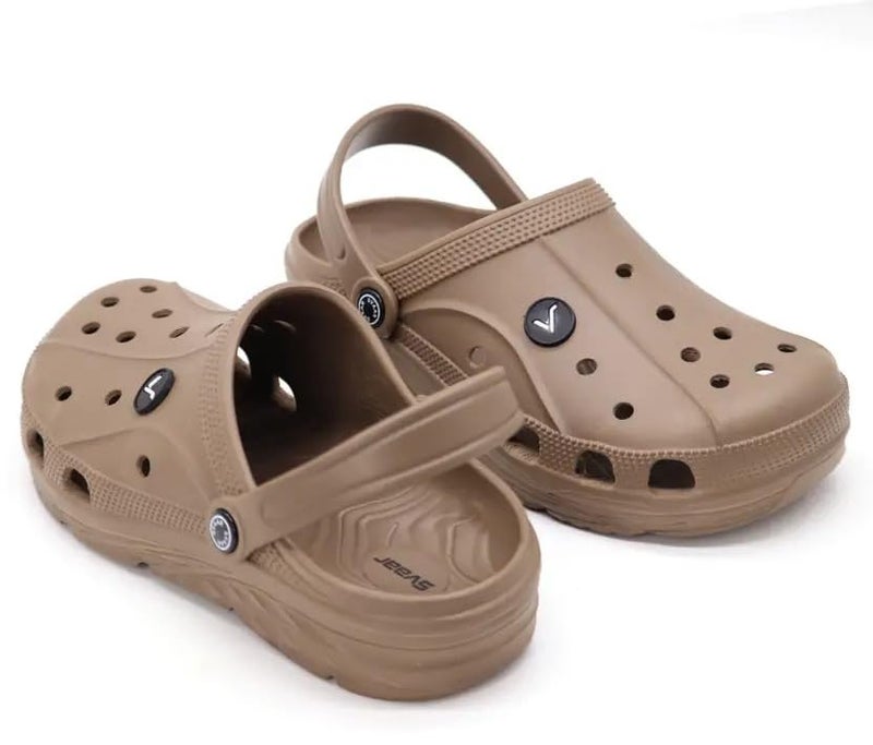 SVAAR Men's Lightweight Classic Clogs || Sandals with Adjustable Back Strap for Men Brown - Image 4